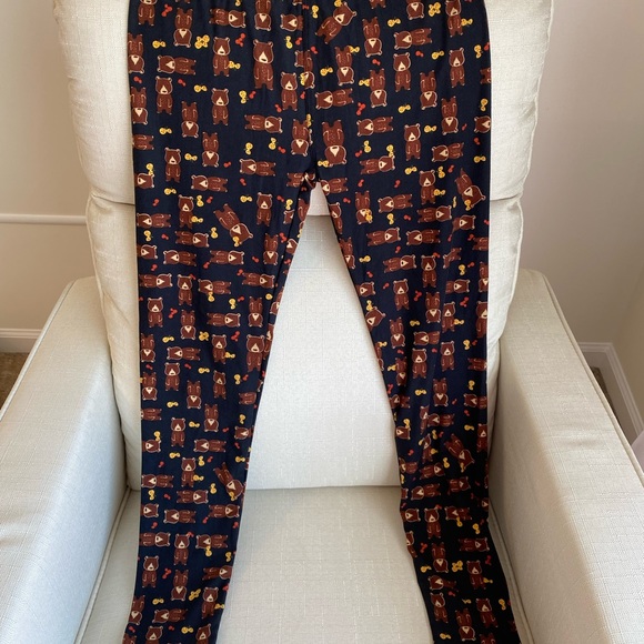 Lularoe OS NWT Teddy Bear Leggings - Picture 3 of 3